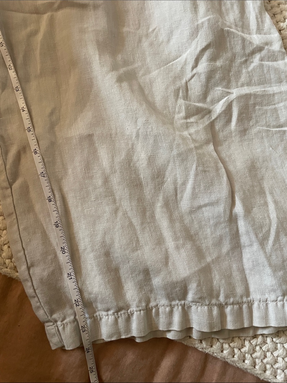 Smocked Waist Linen Pants S - Picture 8 of 9